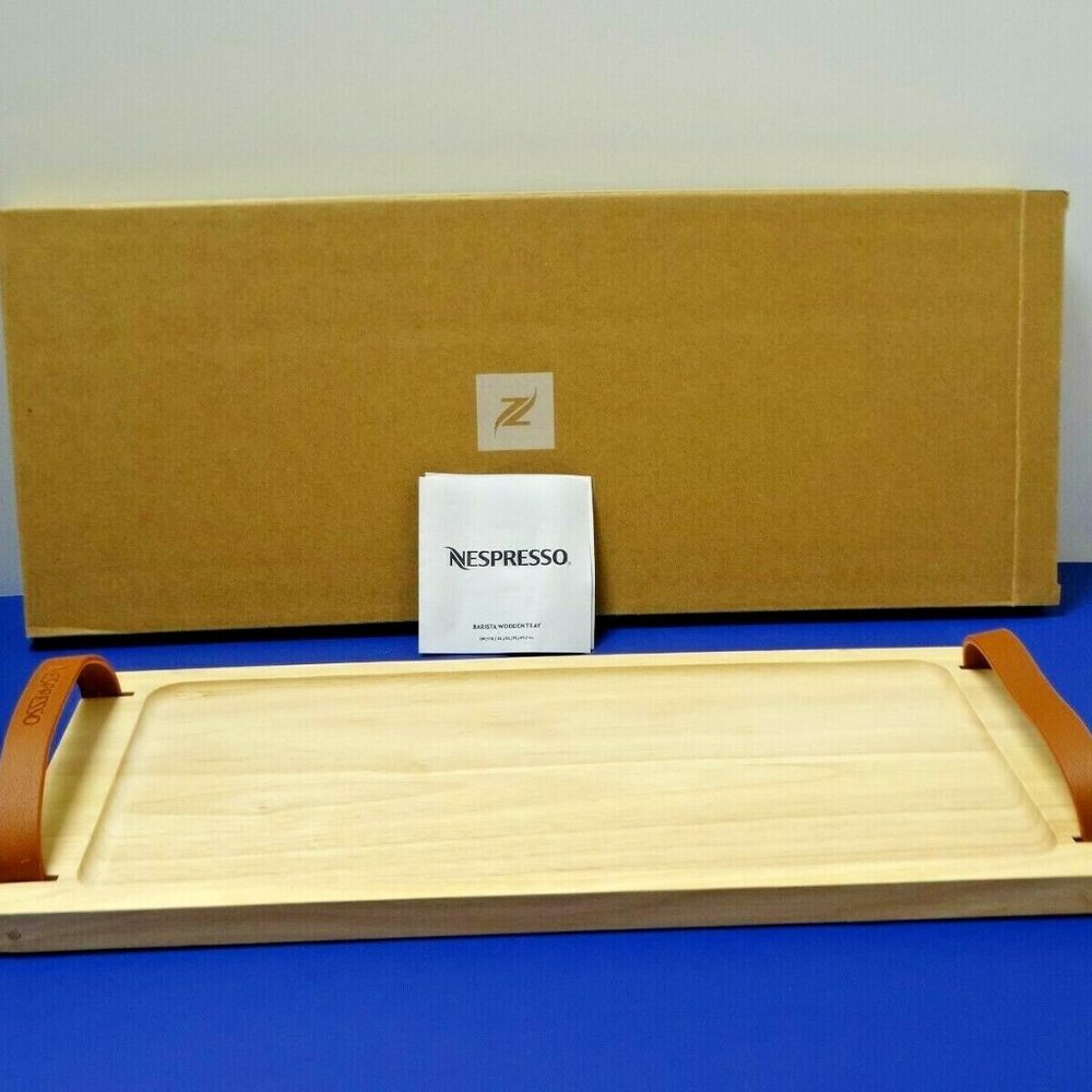 Barista wooden tray is made out of 100% FSC sourced Rubber wood with movable PU